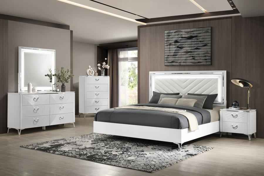 Cassia Dresser Mirror White High Gloss