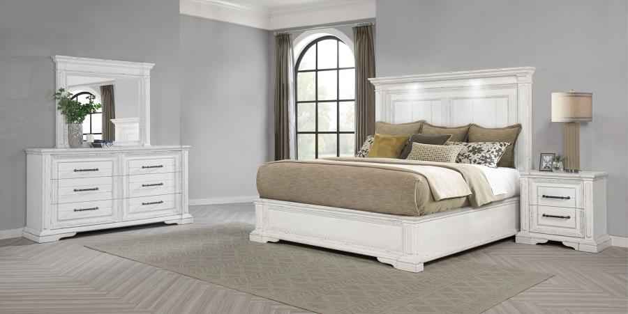 McKinney 4-piece Eastern King Bedroom Set Vintage White - Home & Sleep Outlet