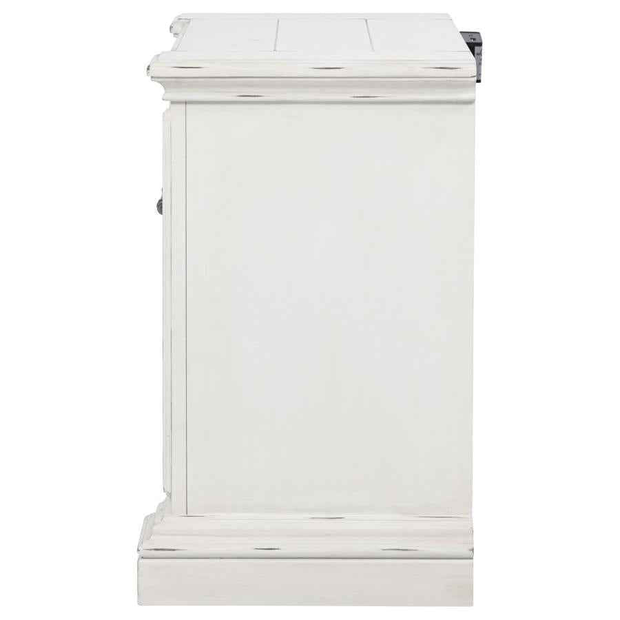 McKinney 2-drawer Nightstand with Dual USB Vintage White - Home & Sleep Outlet