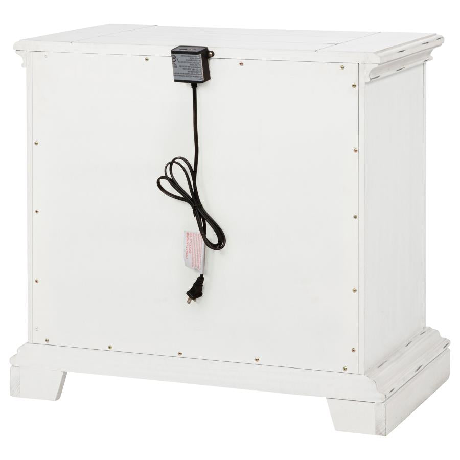 McKinney 2-drawer Nightstand with Dual USB Vintage White - Home & Sleep Outlet
