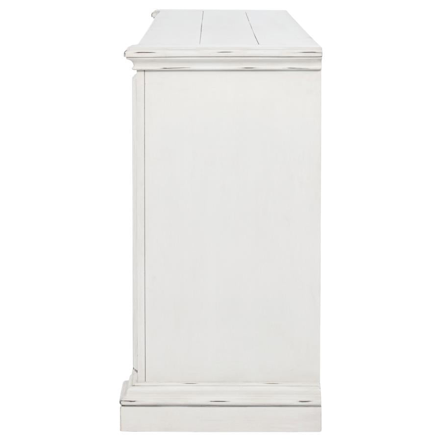 McKinney 6-drawer Bedroom Dresser Cabinet Vintage White - Home & Sleep Outlet