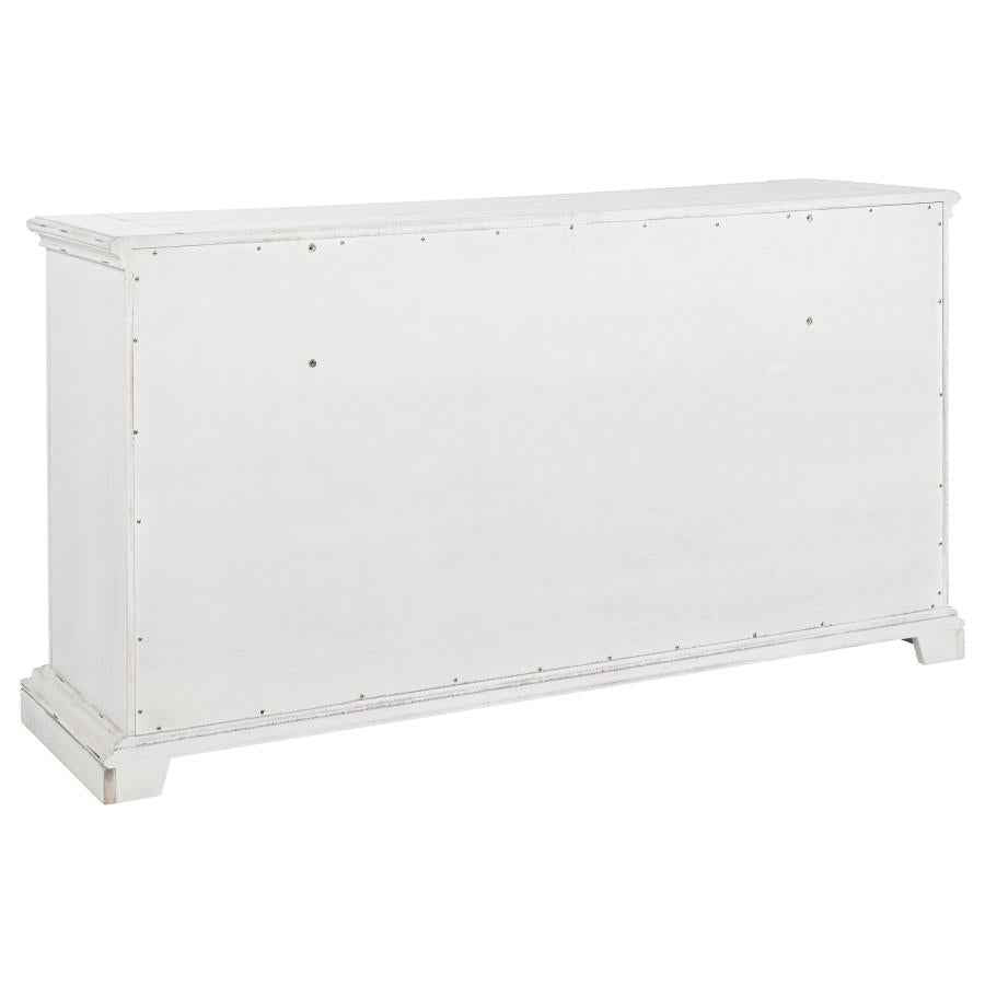 McKinney 6-drawer Bedroom Dresser Cabinet Vintage White - Home & Sleep Outlet