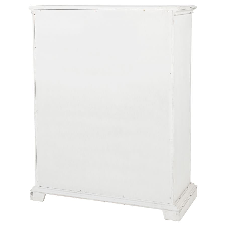 McKinney 5-drawer Bedroom Chest of Drawers Vintage White - Home & Sleep Outlet
