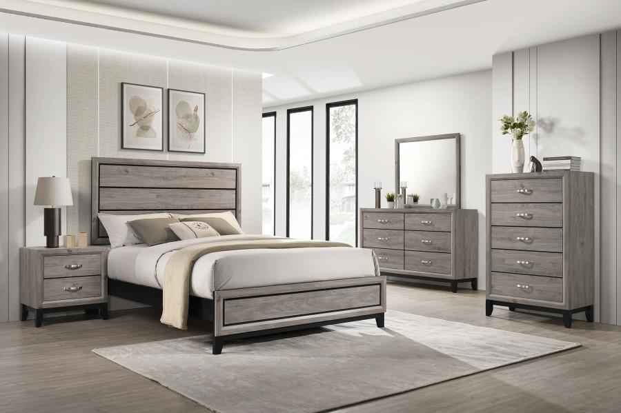 Valen Five-piece Eastern King Bedroom Set Light Taupe - Home & Sleep Outlet