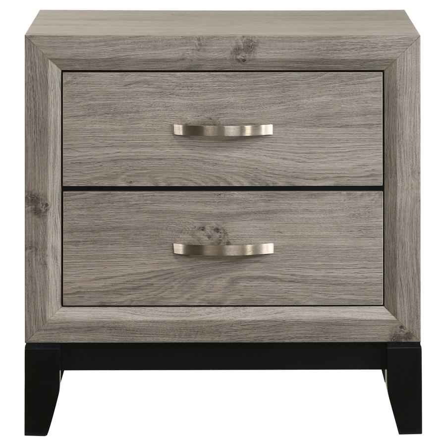 Valen 2-drawer Nightstand Bedside Table Light Taupe