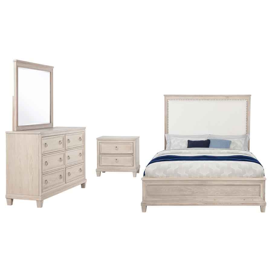 Pembroke 4-piece California King Bedroom Set Washed Oak
