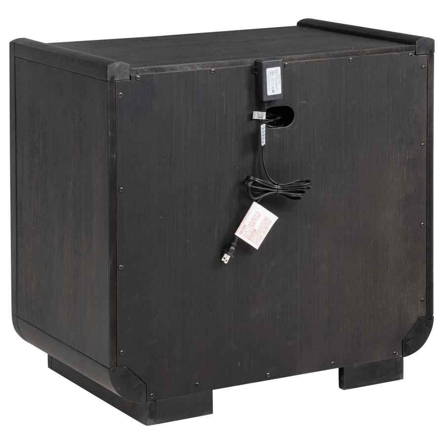 Leandro 4-piece Queen Bedroom Set Burnished Black
