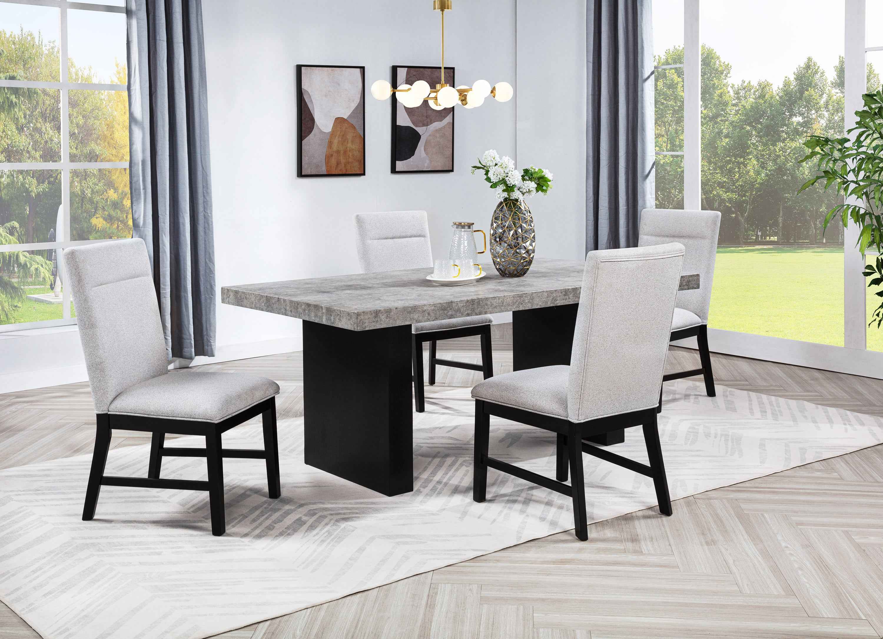 SEBASTIAN 2225-5P (6-Piece Dining Set)