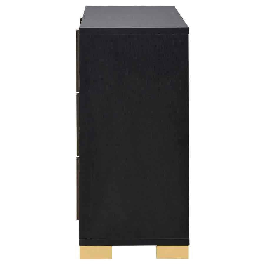 Marceline 6-drawer Dresser Black