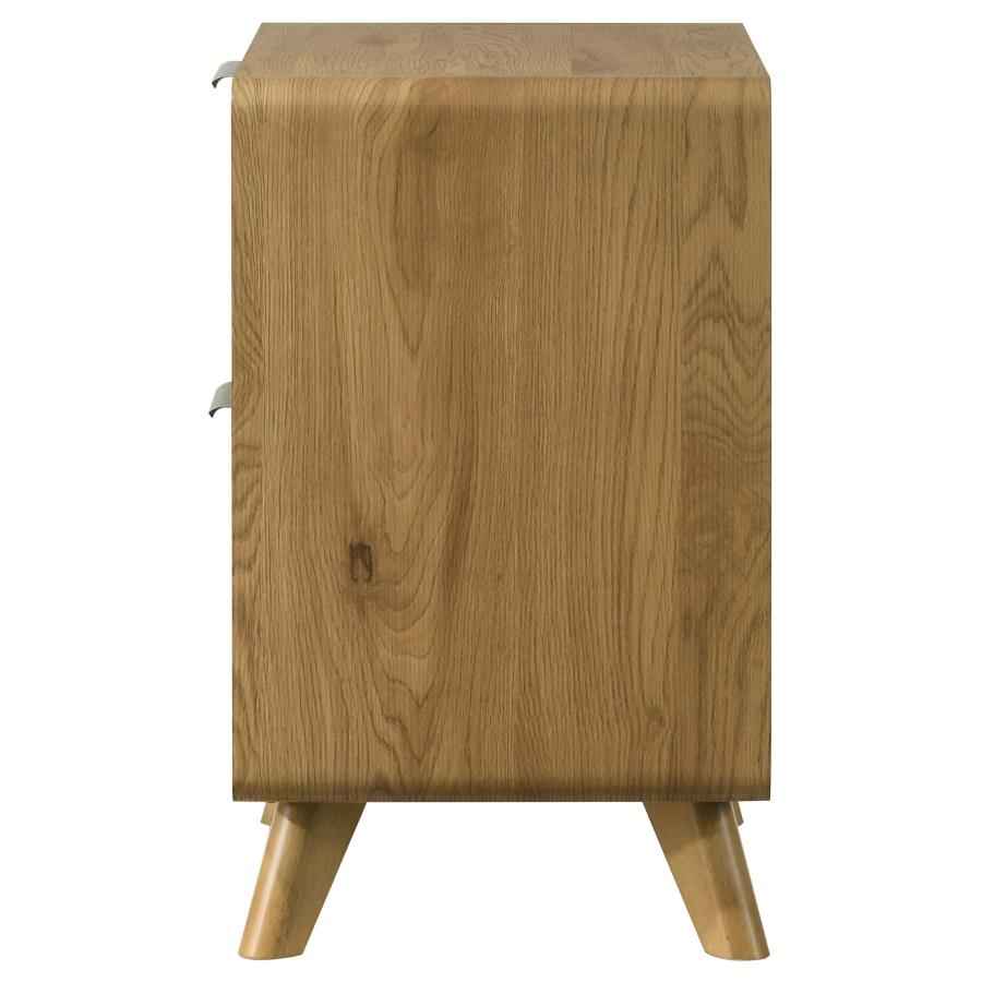 Bennett 2-drawer Bedroom Nightstand Bedside Table Light Oak