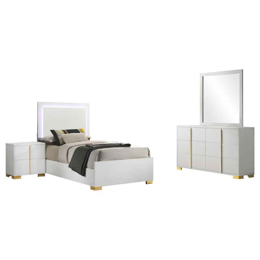 Marceline 4-piece Twin Bedroom Set White - Home & Sleep Outlet