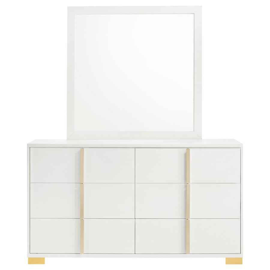 Marceline 6-drawer Dresser with Mirror White - Home & Sleep Outlet