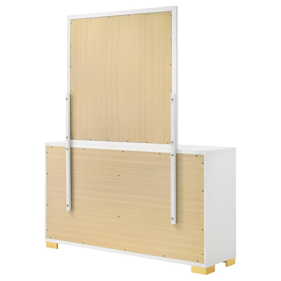 Marceline 6-drawer Dresser with Mirror White - Home & Sleep Outlet
