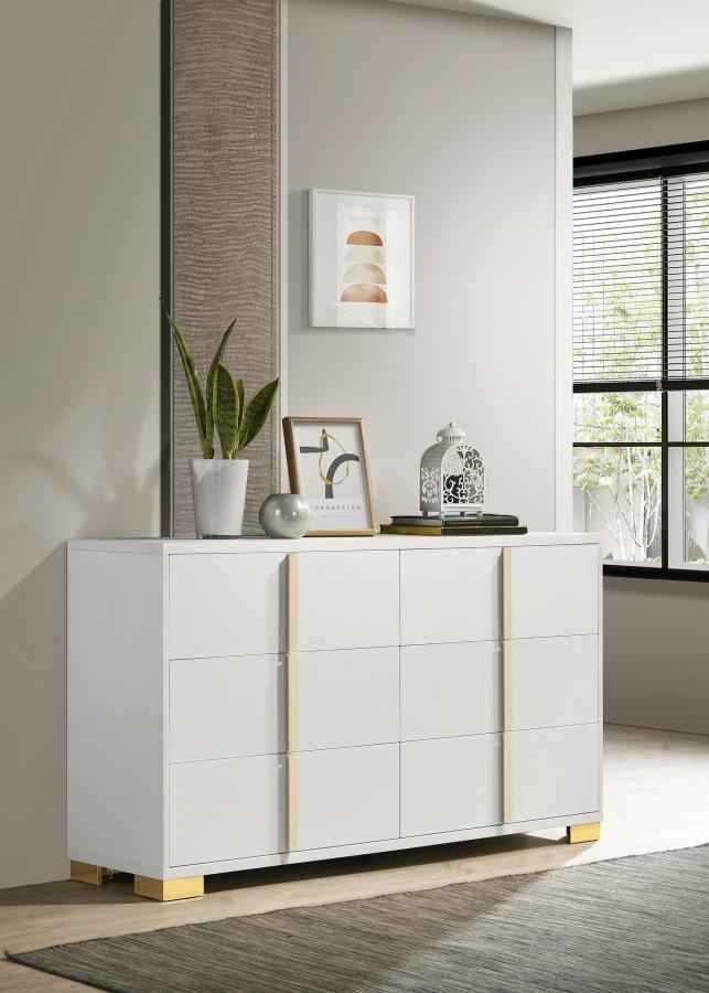 Marceline 6-drawer Dresser White - Home & Sleep Outlet