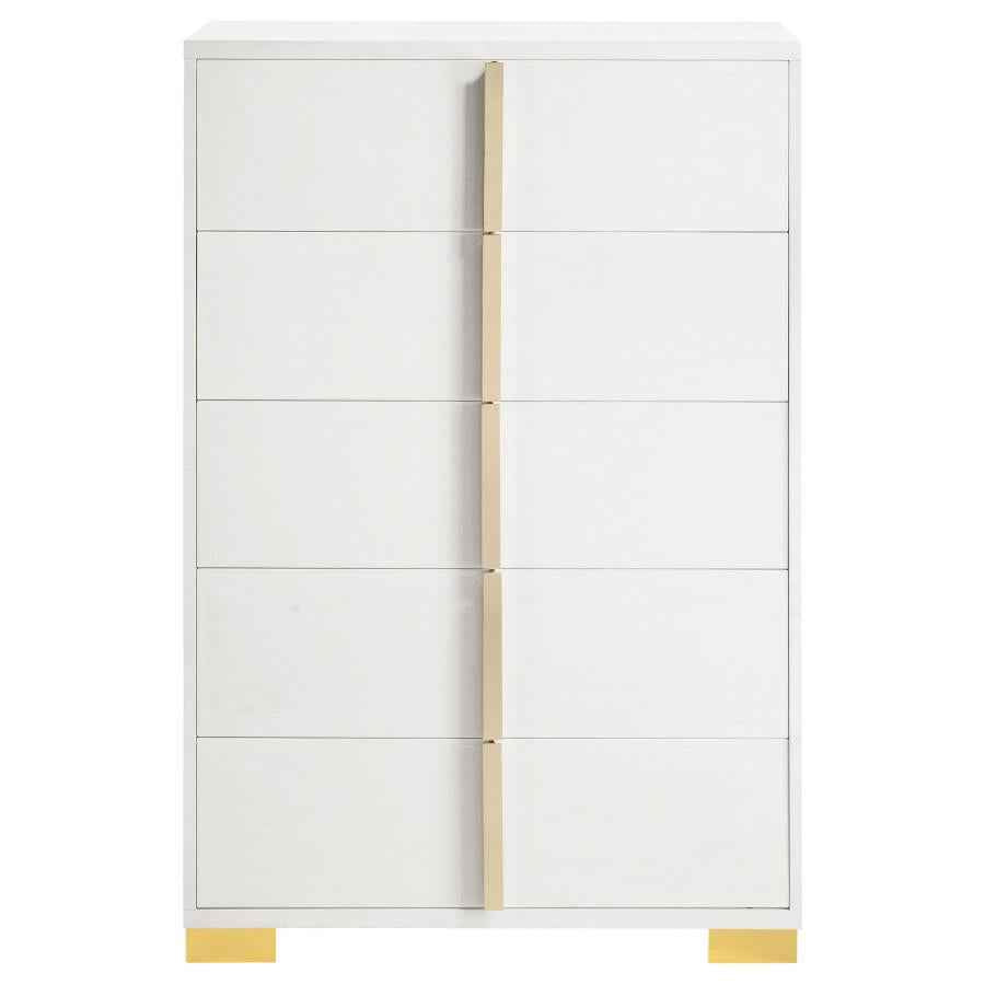 Marceline 5-drawer Bedroom Chest White - Home & Sleep Outlet