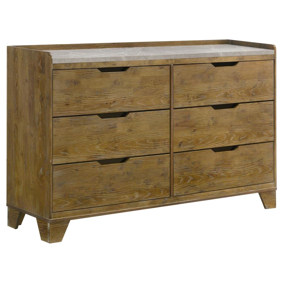 Henderson 5-piece Queen Bedroom Set Medium Oak - Home & Sleep Outlet