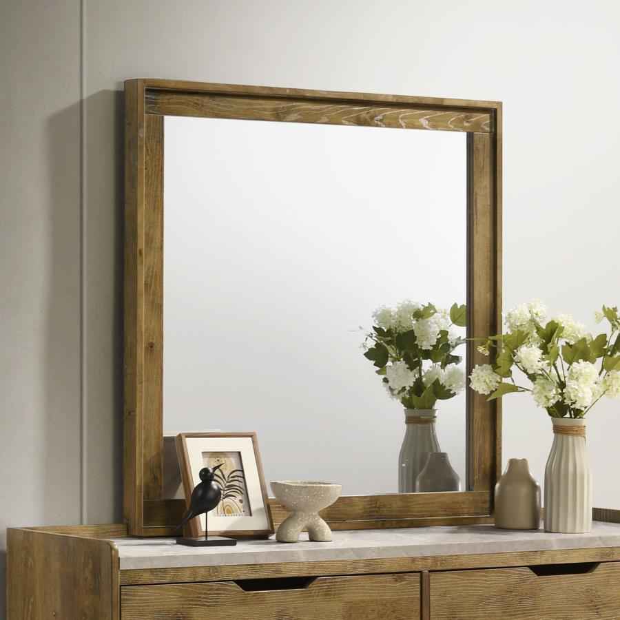 Henderson Dresser Mirror Medium Oak - Home & Sleep Outlet