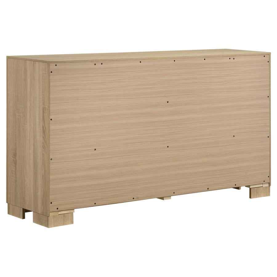 Arielle 6-drawer Bedroom Dresser Cabinet Light Oak