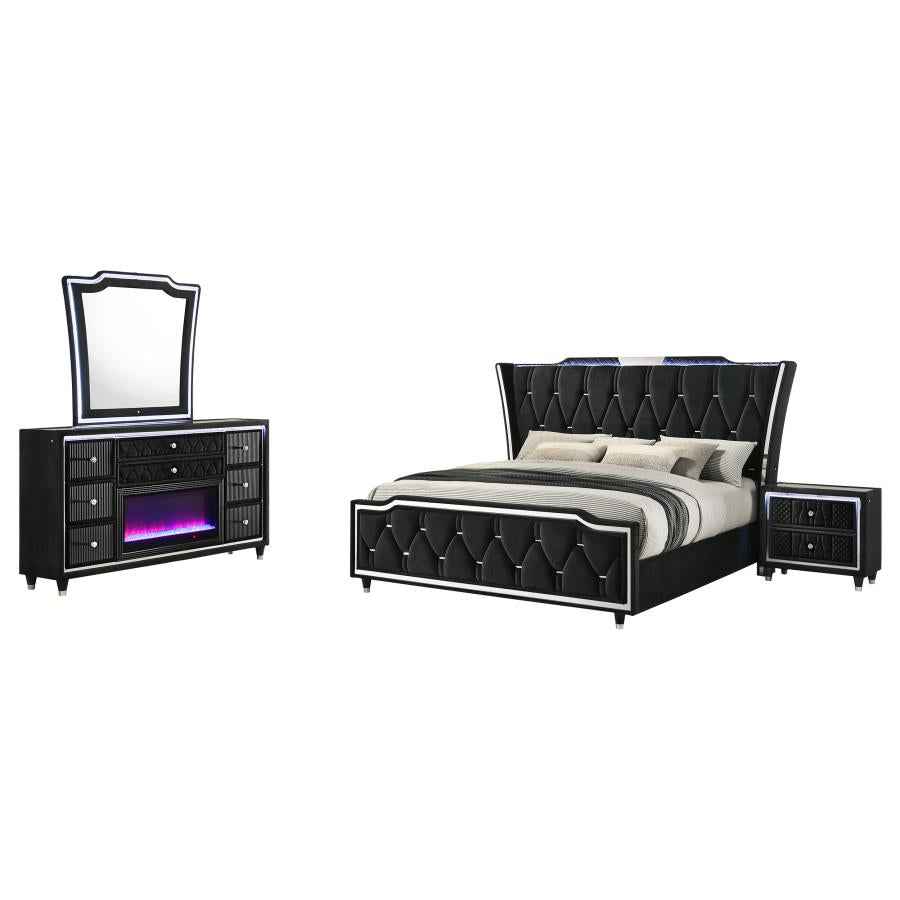 Lorient 4-piece California King Bedroom Set Black