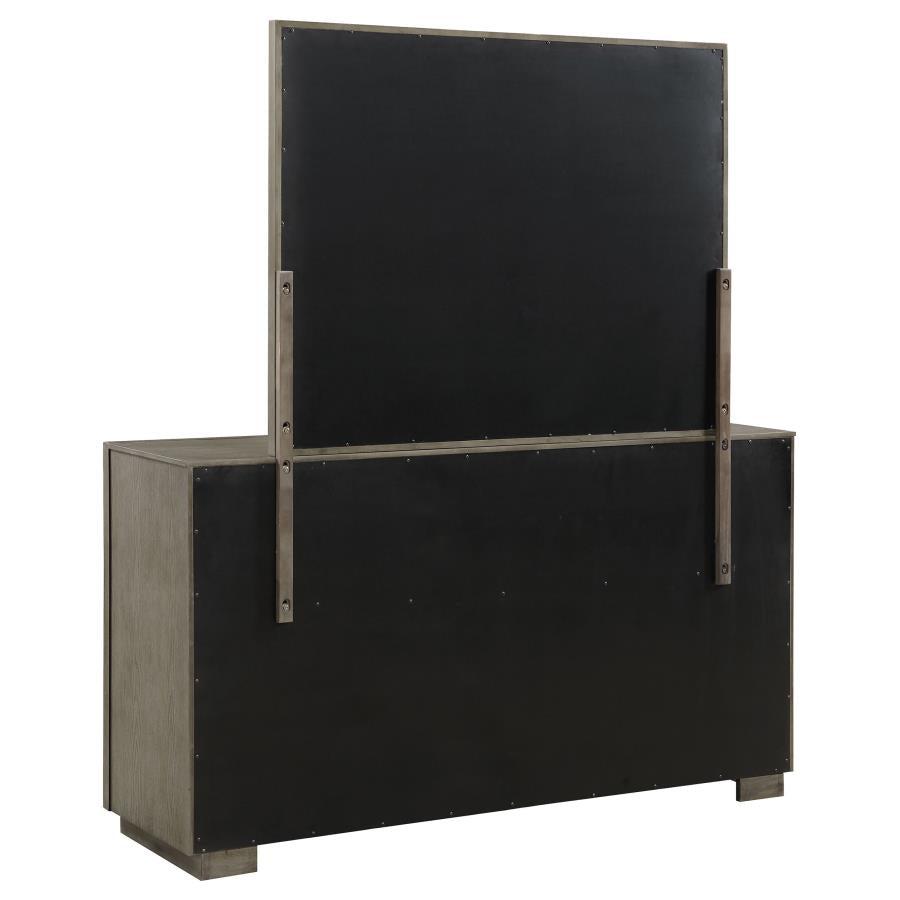 Durango 8-drawer Dresser and Mirror Taupe Oak