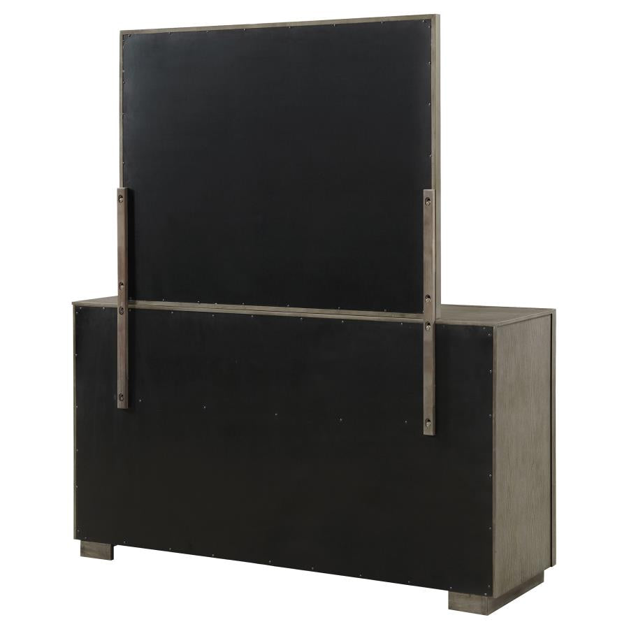 Durango 8-drawer Dresser and Mirror Taupe Oak