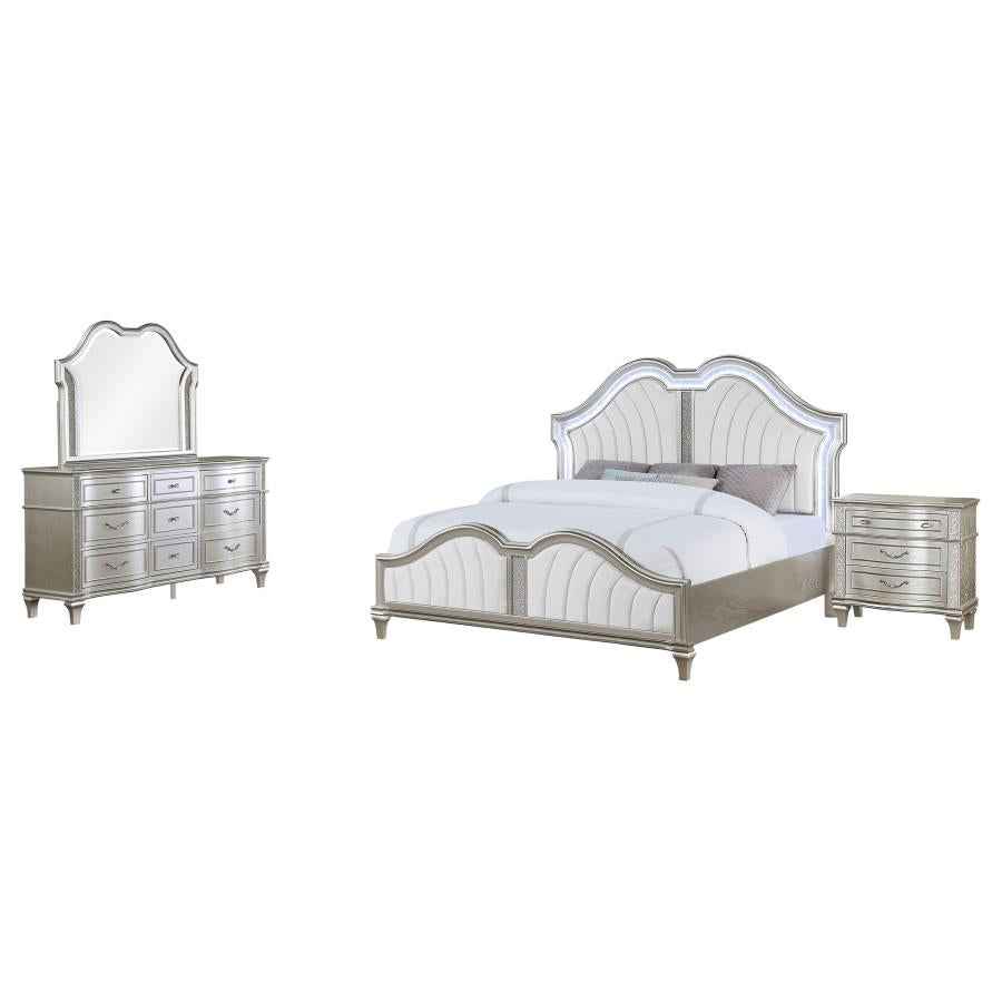 Evangeline 4-piece Queen Bedroom Set Silver Oak - Home & Sleep Outlet