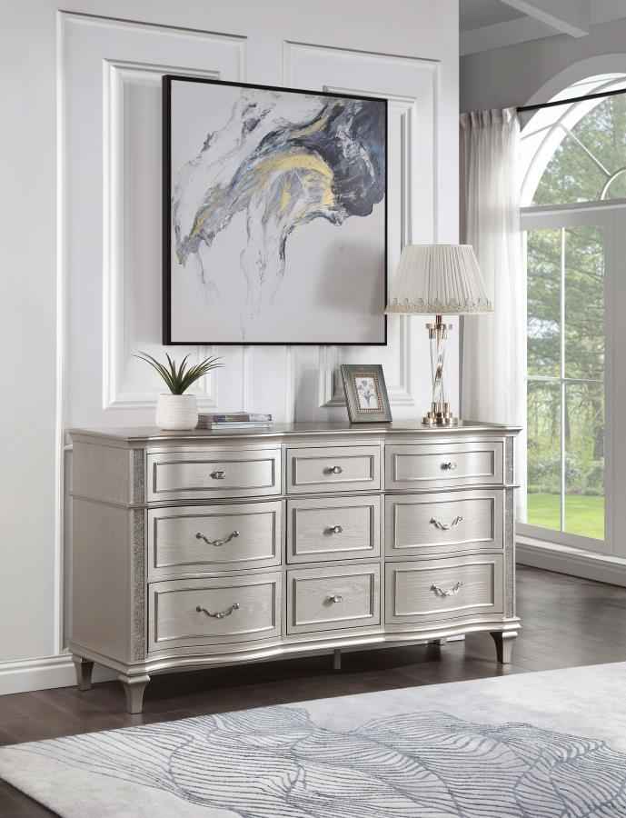 Evangeline 9-drawer Dresser Silver Oak - Home & Sleep Outlet