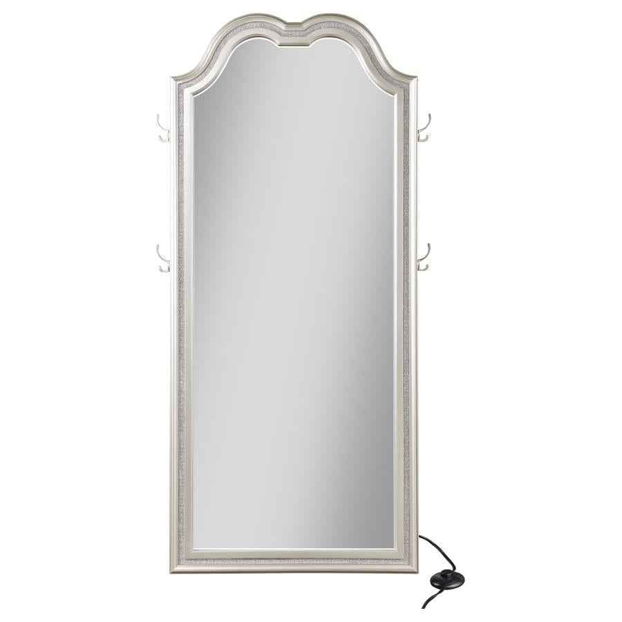 Evangeline Full Length LED Light Floor Mirror Silver Oak - Home & Sleep Outlet