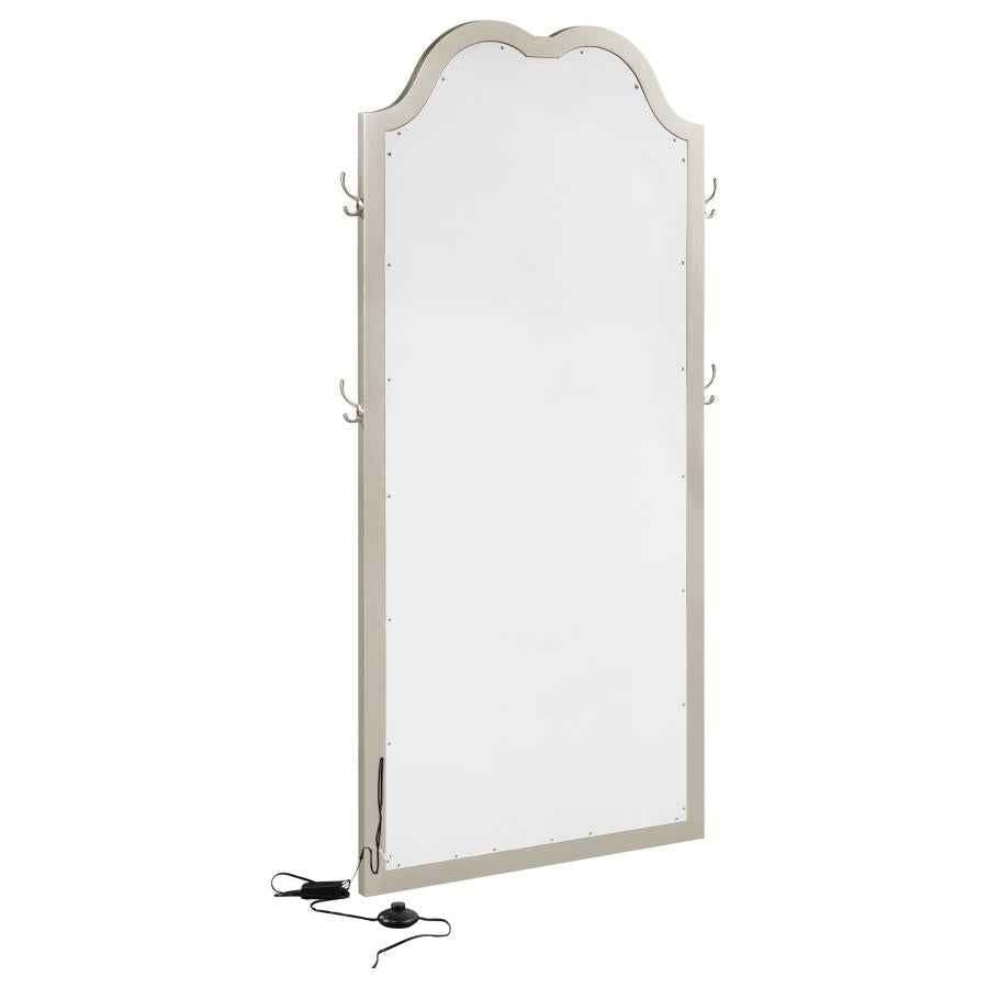 Evangeline Full Length LED Light Floor Mirror Silver Oak - Home & Sleep Outlet