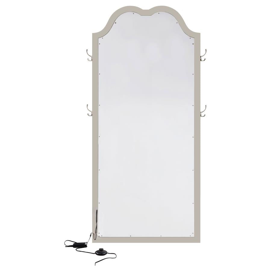 Evangeline Full Length LED Light Floor Mirror Silver Oak - Home & Sleep Outlet