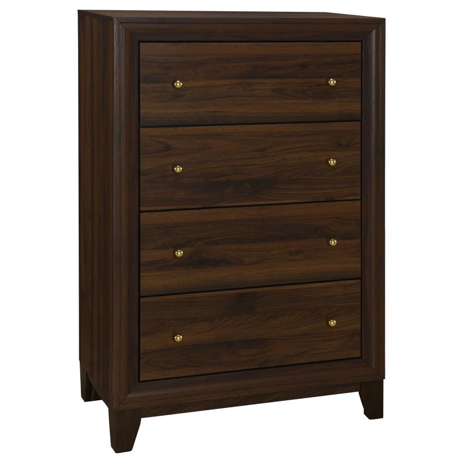 Welsley 5-piece Eastern King Bedroom Set Walnut - Home & Sleep Outlet