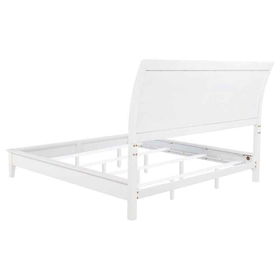 Bexhill 56-inch Upholstered Eastern King Panel Bed White