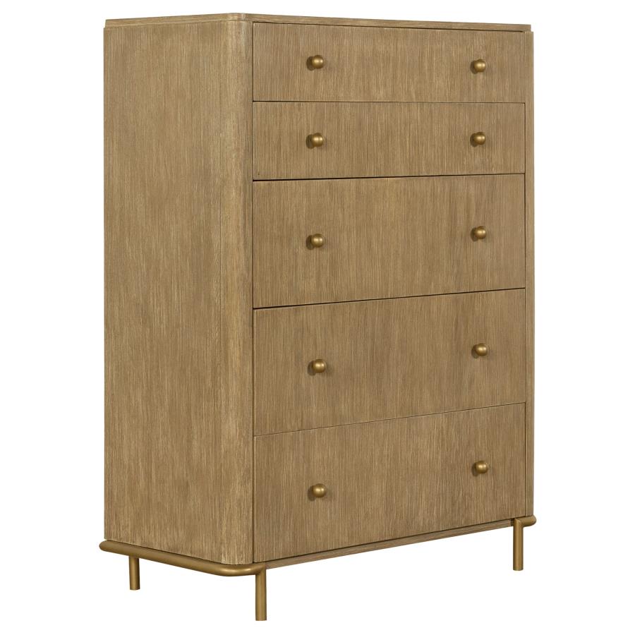 Arini 5-piece Queen Bedroom Set Cream and Sand Wash