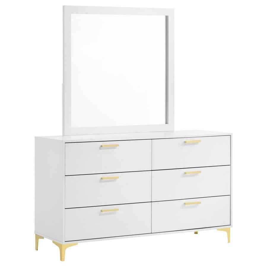 Kendall 6-drawer Dresser with Mirror White