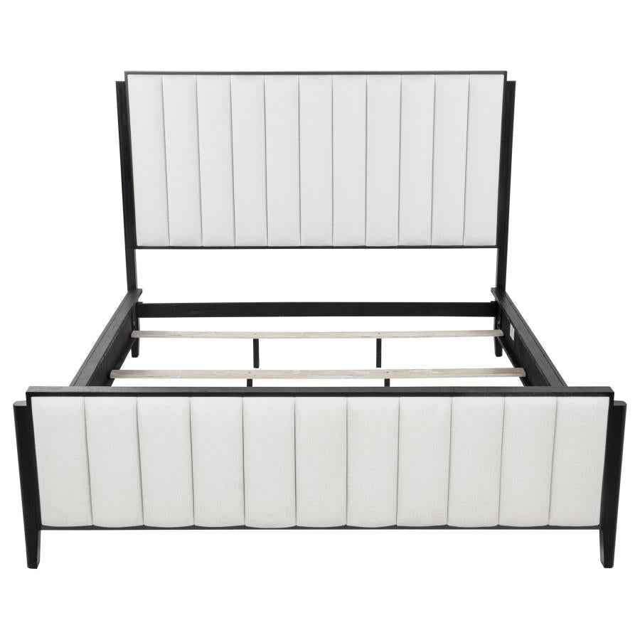 Brookmead 60-inch Upholstered California King Bed Black