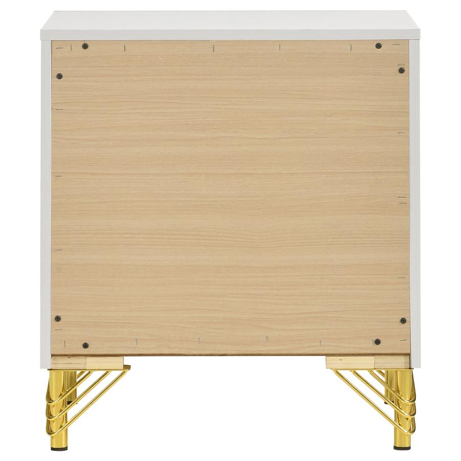 Lucia 2-drawer Nightstand Bedside Table White - Home & Sleep Outlet