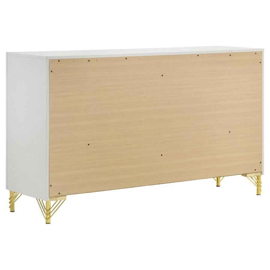 Lucia 6-drawer Dresser Cabinet White - Home & Sleep Outlet