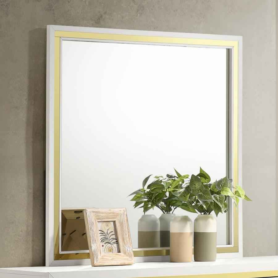 Lucia Dresser Mirror White - Home & Sleep Outlet