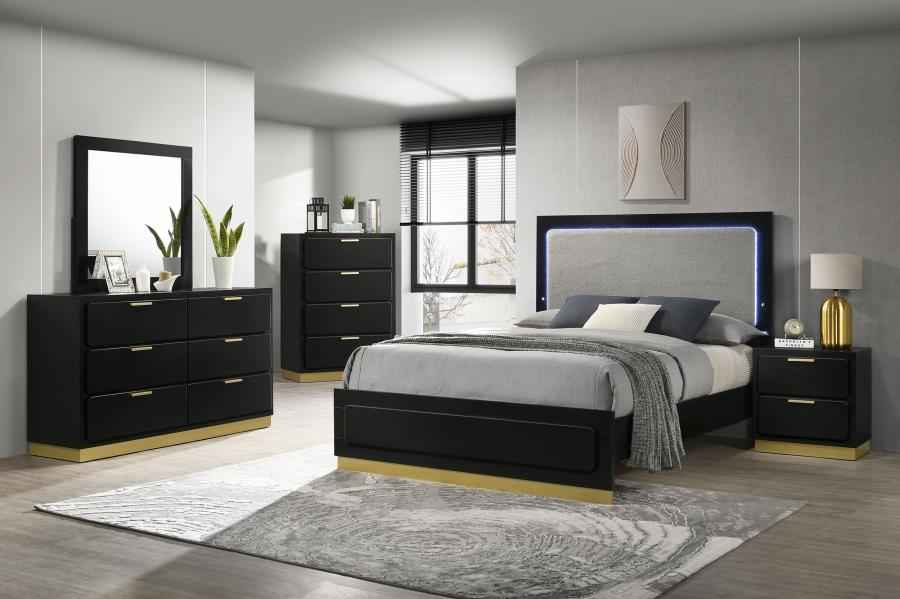 Caraway 5-piece Eastern King Bedroom Set Black - Home & Sleep Outlet