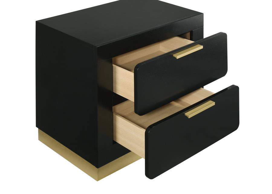 Caraway 2-drawer Nightstand Black - Home & Sleep Outlet