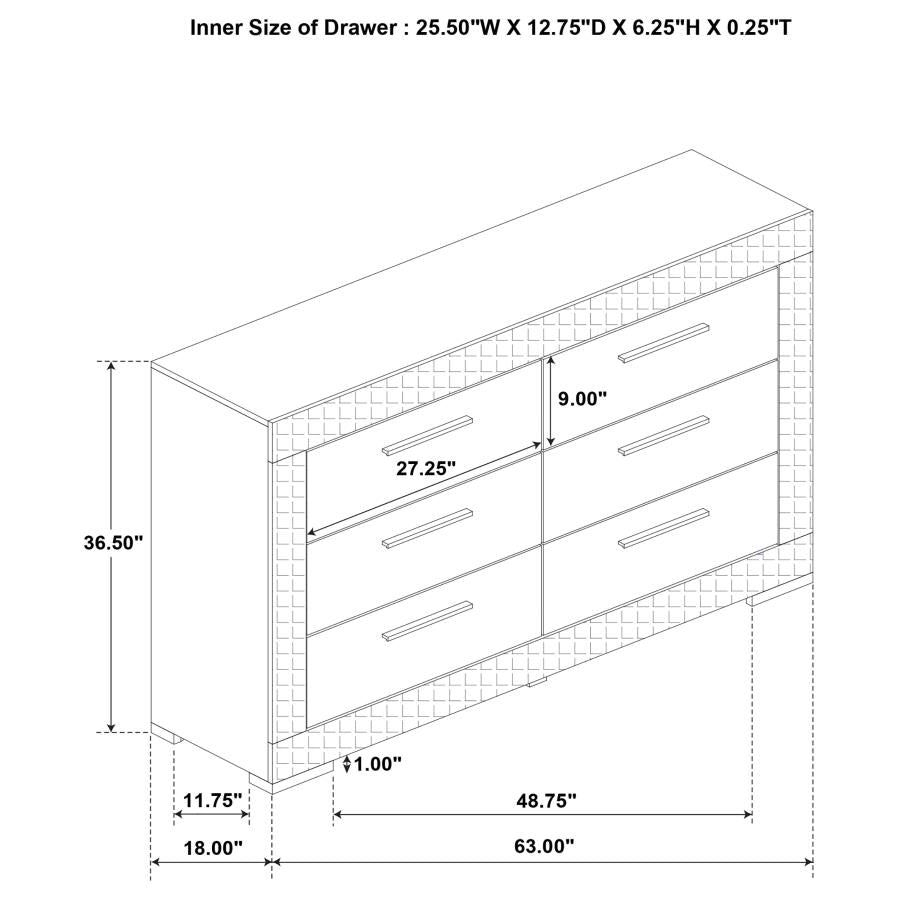 Ives 4-piece Queen Bedroom Set White High Gloss