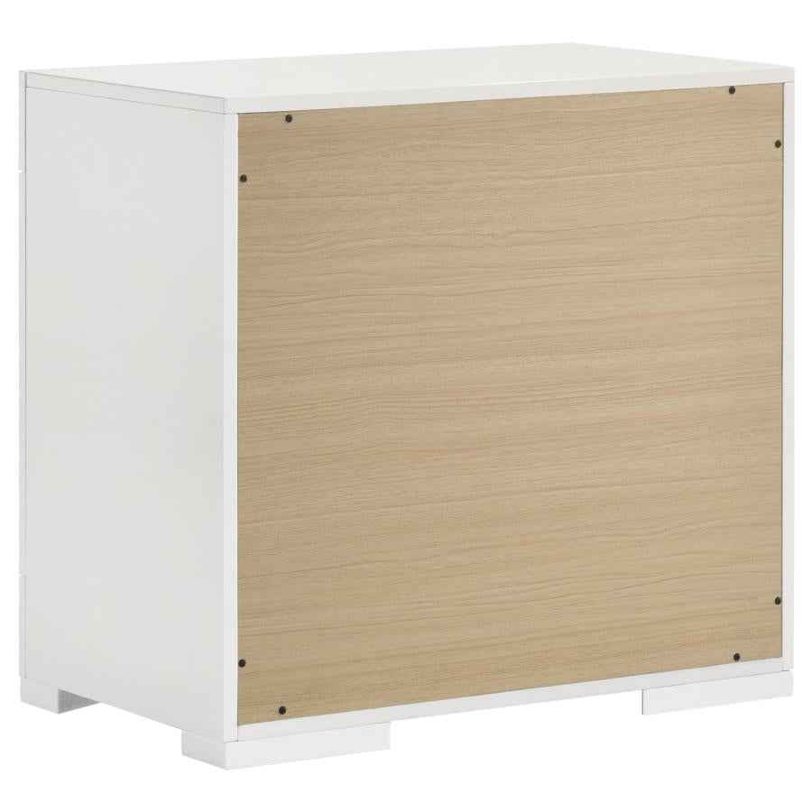 Ives 5-piece Queen Bedroom Set White High Gloss