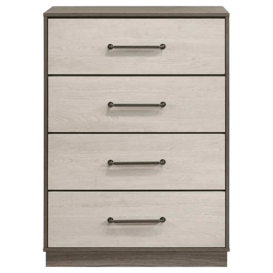 Fenwick 4-drawer Chest of Drawers Grey Oak