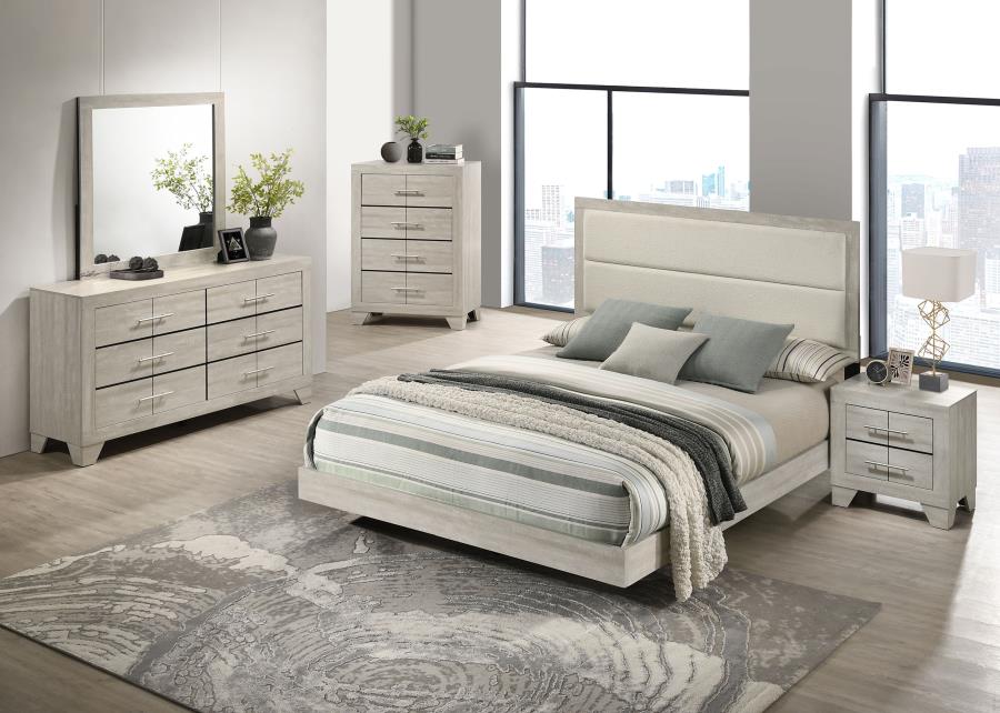 Trenton 54-inch Wood Full Panel Bed Rustic Cream - Home & Sleep Outlet