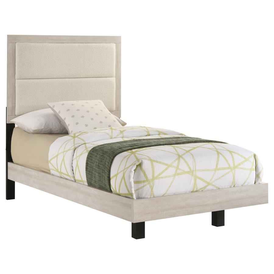 Trenton 54-inch Wood Twin Panel Bed Rustic Cream - Home & Sleep Outlet
