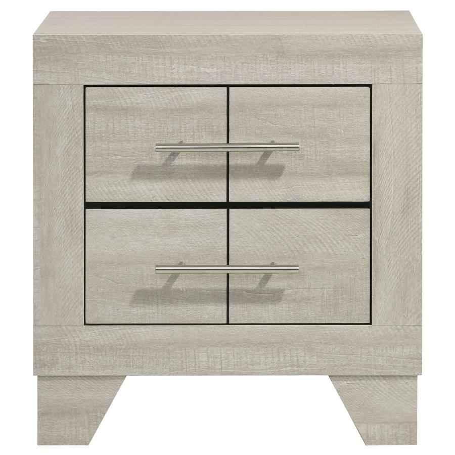 Trenton 2-drawer Nightstand Bedside Table Rustic Cream - Home & Sleep Outlet