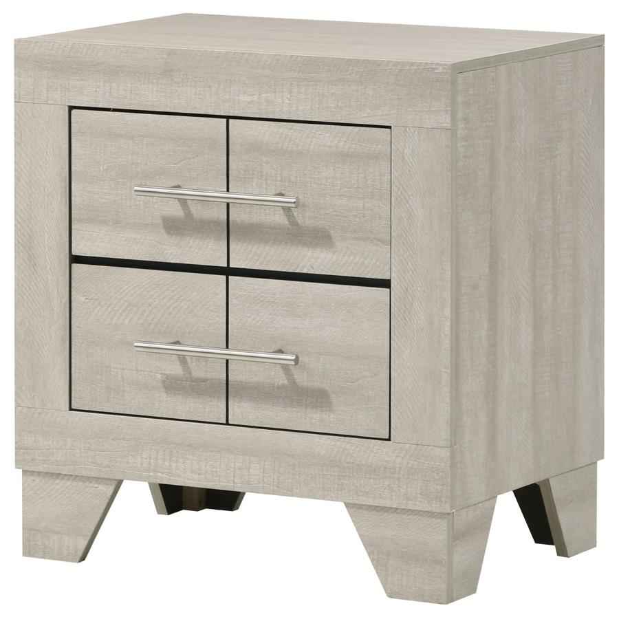 Trenton 2-drawer Nightstand Bedside Table Rustic Cream - Home & Sleep Outlet