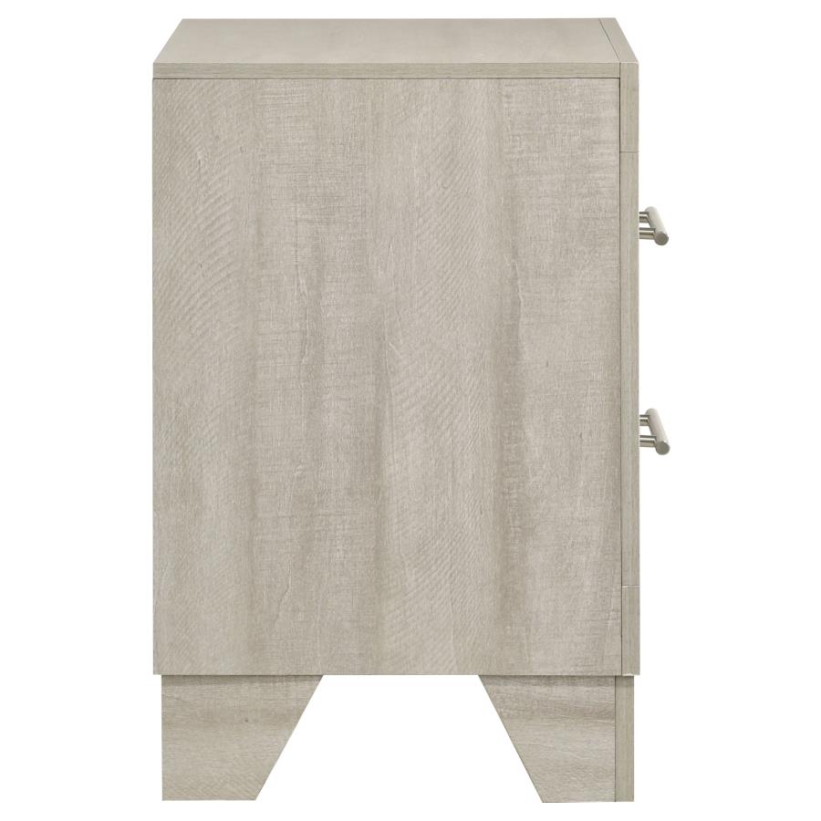 Trenton 2-drawer Nightstand Bedside Table Rustic Cream - Home & Sleep Outlet