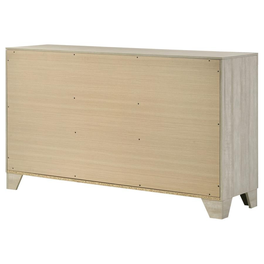 Trenton 6-drawer Bedroom Dresser Rustic Cream - Home & Sleep Outlet