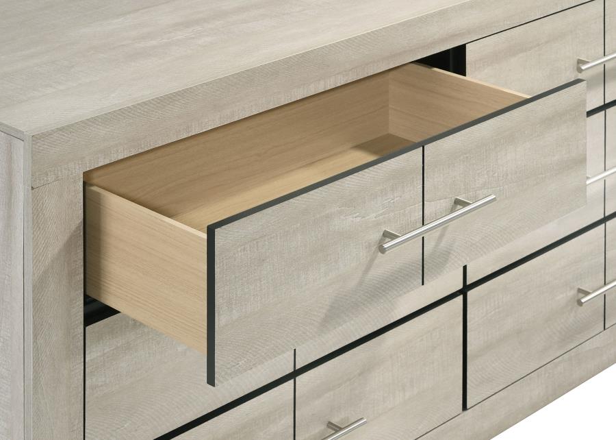Trenton 6-drawer Bedroom Dresser Rustic Cream - Home & Sleep Outlet